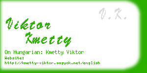 viktor kmetty business card